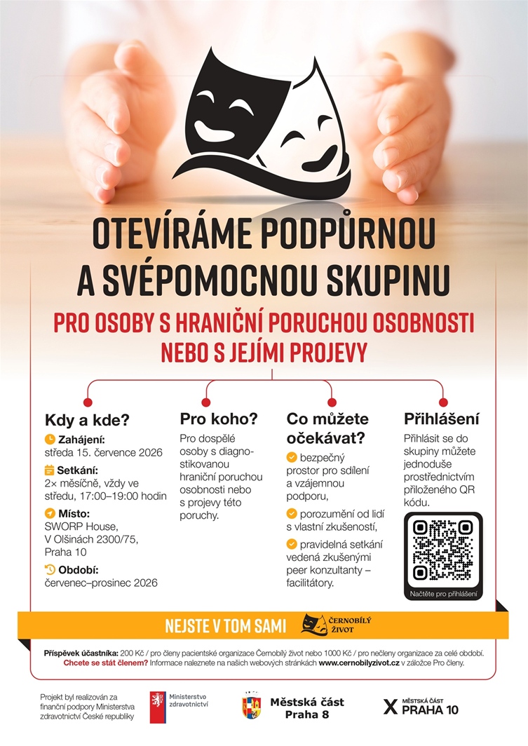 Otevíráme podpůrnou a svépomocnou skupinu