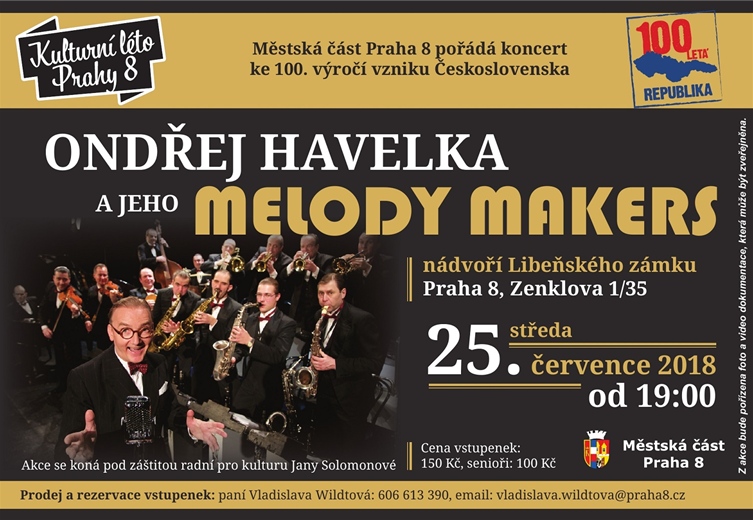 Ondřej Havelka a Melody Makers, 25. července 2018, nádvoří Libeňského zámku