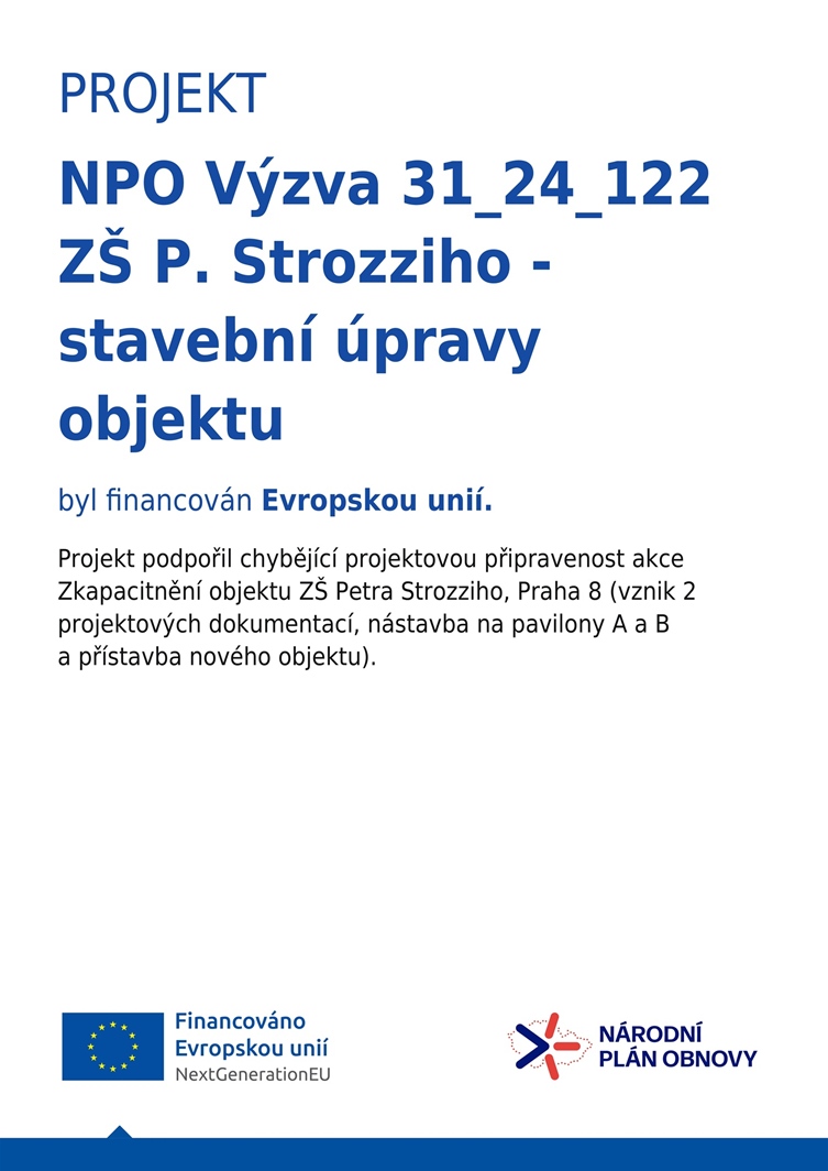 ZŠ P. Strozziho - stavební úpravy objektu